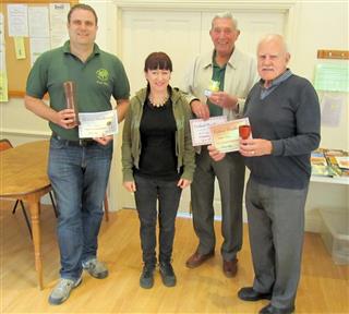 The winners of the June certificates with Carlyn Lindsay
